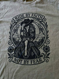 "Ride by Faith" Western Cowgirl Graphic Tee – Comfort Colors® Edition