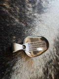 Navajo Kingman Turquoise Sterling Silver Cowboy Hat Pendant