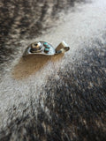 Navajo Kingman Turquoise Sterling Silver Cowboy Hat Pendant