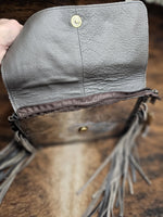 Clear Bag with Cowhide