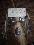 Clear Bag with Cowhide