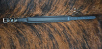 Tooled Leather Dog Collar With Cowhide