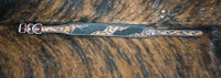Tooled Leather Dog Collar With Cowhide