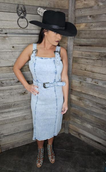 Denim Dress Buckle Up