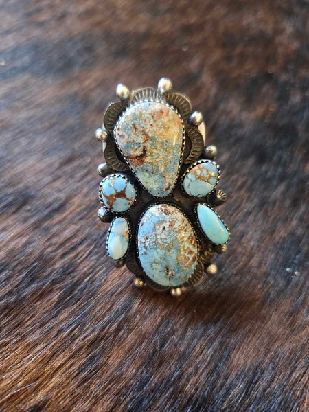 Golden Hill Adjustable Ring 6 Stone
