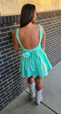 Vibrant Mint Spring Flowy Dress – Perfect Easter Edition