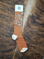 Western Socks (Orange Bandana)