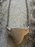 Authentic Navajo Purple Mojave Bull Skull Necklac