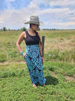 Teal and Black Sundress