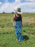 Teal and Black Sundress