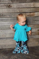 Turquoise Bellbottom Set