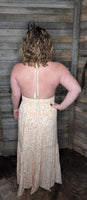 Coral Halter Maxi Dress