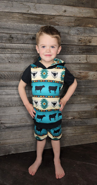Bull Hoodie/Short Set