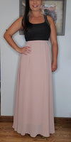 Blush Maxi Flowy Skirt