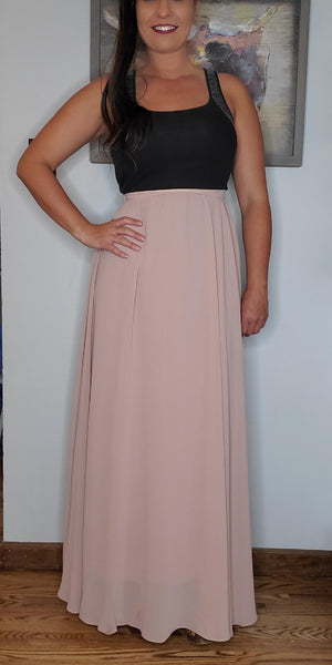Blush Maxi Flowy Skirt