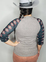 Aztec and Arrows Baseball Tee