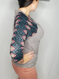 Aztec and Arrows Baseball Tee