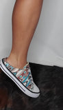 Aztec Blue Slide on Sneakers