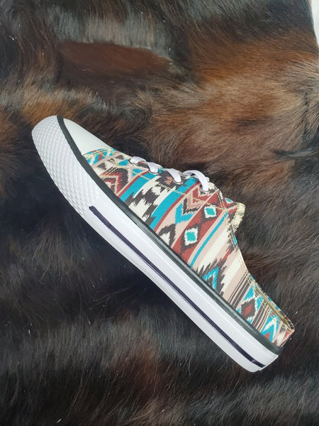 Aztec Blue Slide on Sneakers
