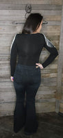 Rhinestone Sleeve Bodysuit