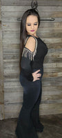 Rhinestone Sleeve Bodysuit