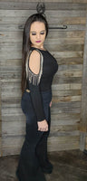Rhinestone Sleeve Bodysuit