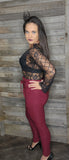 High-Rise Tie Waist Pants