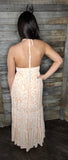 Coral Halter Maxi Dress