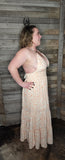 Coral Halter Maxi Dress