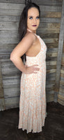 Coral Halter Maxi Dress