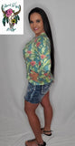 Cactus Criss Cross Neckline Top