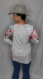 Floral Aztec Long-sleeve Top