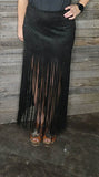 Fringe Suede Skirt