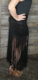 Fringe Suede Skirt