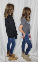 Girls Distressed Leopard Boyfriend Jeans