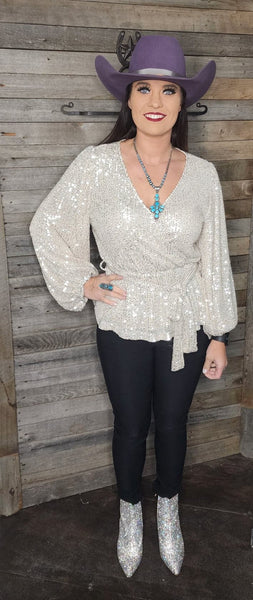 Gold/Silver Sequin Blouse