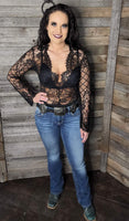 Long Sleeve Lace Bodysuit