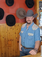 Men's Mid-wash Charcoal Serape