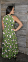 Olive Flower Halter Tunic Dress