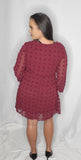 Wine Pom Dress