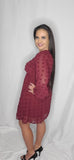 Wine Pom Dress