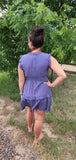 Ruffle Navy Blue Dress