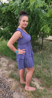 Ruffle Navy Blue Dress