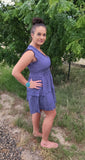Ruffle Navy Blue Dress