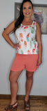 Coral Tie Shorts
