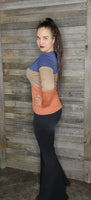 Tri-Color Top With Lace