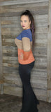 Tri-Color Top With Lace