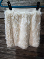 White Faux Fur Skirt